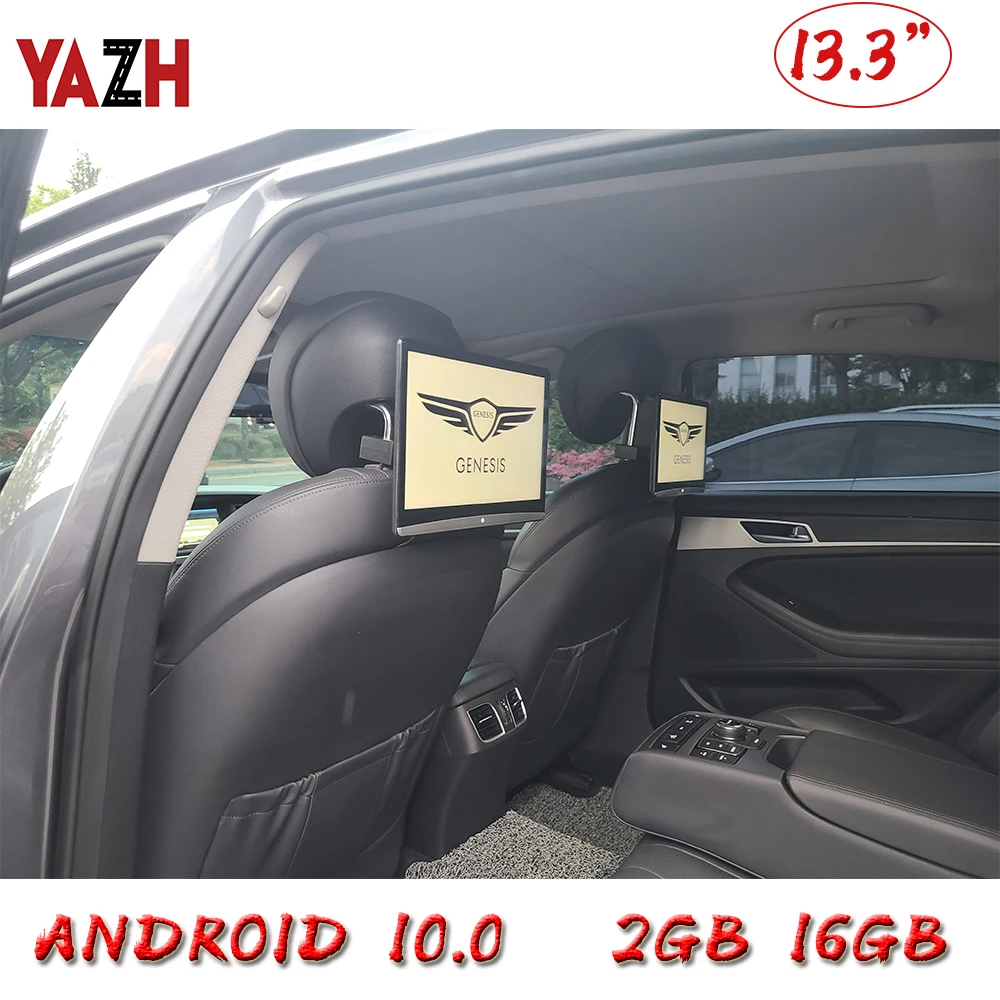 Android 10.0 Car Backseat Headrest Monitor Screen Wifi Ambient Lights