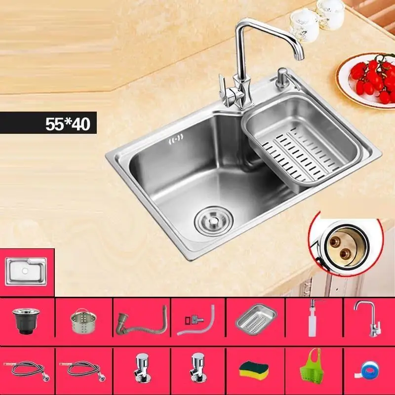 Para Inoxidable Torneira изысканные Zlewozmywak, НЧ-динамик, Кухня умывальник Куба Pia Cozinha Fregadero De Cocina Dishwash раковина