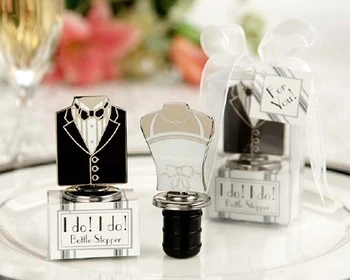 

Wedding Gift Bride and Groom Bottle Stopper Wedding Gift Favors 5set