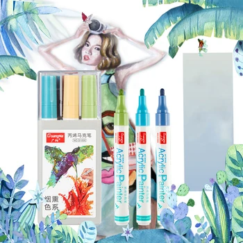 

Guangna S1000 Acrylic Pen New Foreign Trade Explosion Models Metallic Acrylic Marker Pen DIY Album Album Graffiti Pen