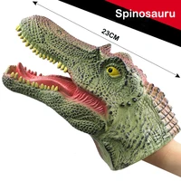 Animal Hand Puppets Childhood Kids Cool Rubber Toy Shark Dinosaur Shape Story Pretend Playing Gloves Gift For Children 2