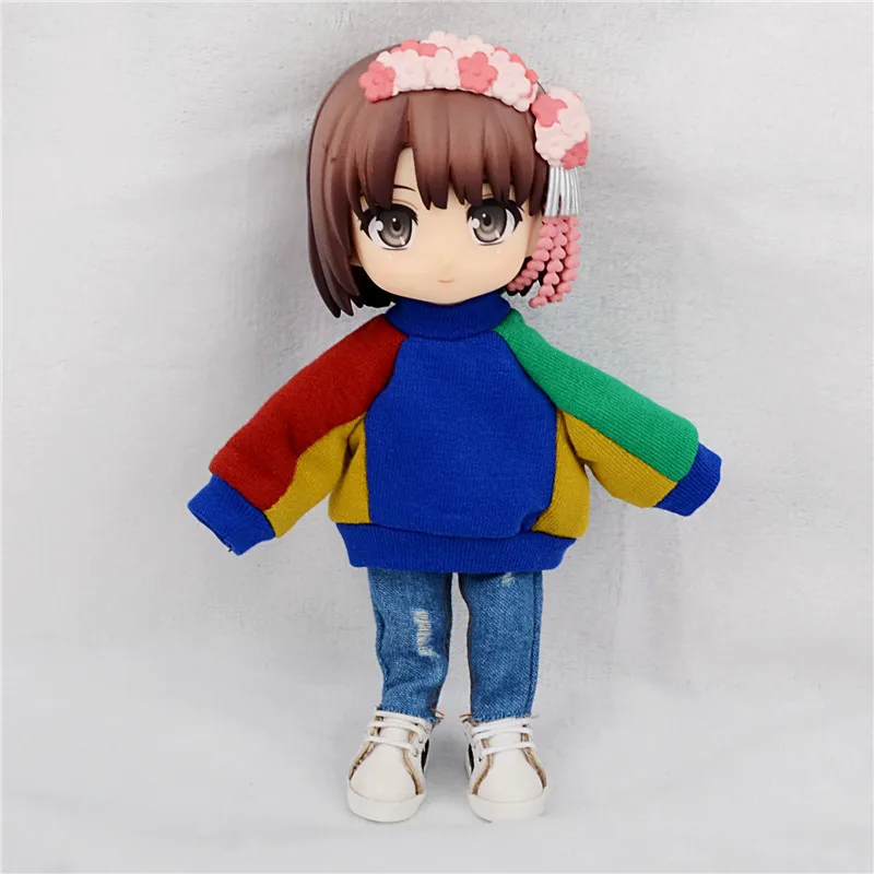 Simpatici vestiti per bambole Set di 4 vestiti Nendoroid Obitsu11 1/12BJD  Set di vestiti, vestiti per bambole per Ob11/GSC, vestito per bambole  cappello top borsa calze -  Italia