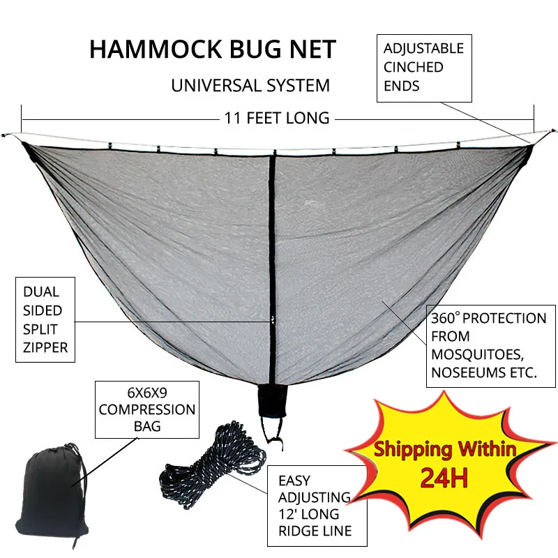 Hammock Bug Net Ultralight Mosquito Net Outdoor Camping Hammocks