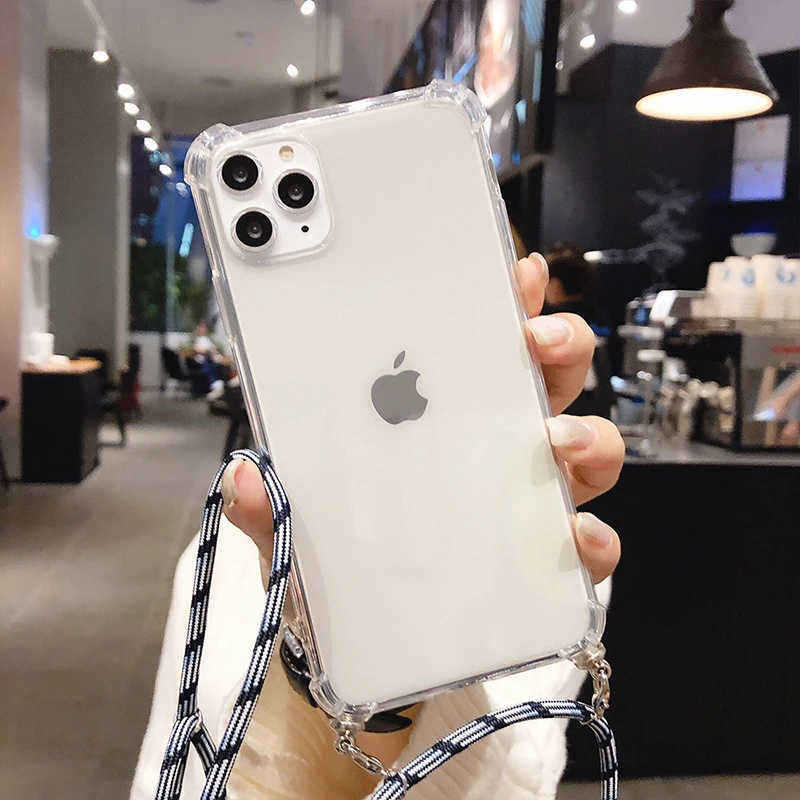 Ремень для переноски Чехол для samsung Galaxy A10S A20S A40S A20E A20 A10 A30 A40 A50 A60 A70 M20 M30 A80 A90 Цепочки и ожерелья ремешок прозрачный чехол для телефона