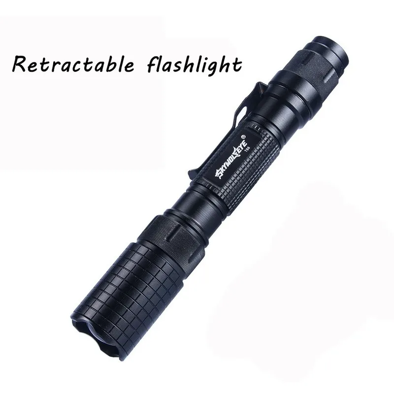 

LED Strong Light Long-range Flashlight Multifunctional Aluminum Alloy Telescopic Flashlight Adjustable Focus Convenient Outdoor