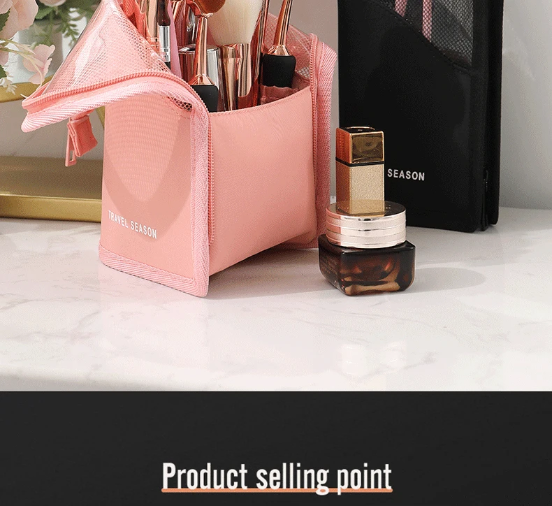 Womens Cosmetic bag organizer Brush Lipstick Eyebrow Pencil Portable Buggy and home Transparent desk Makeup for things storage