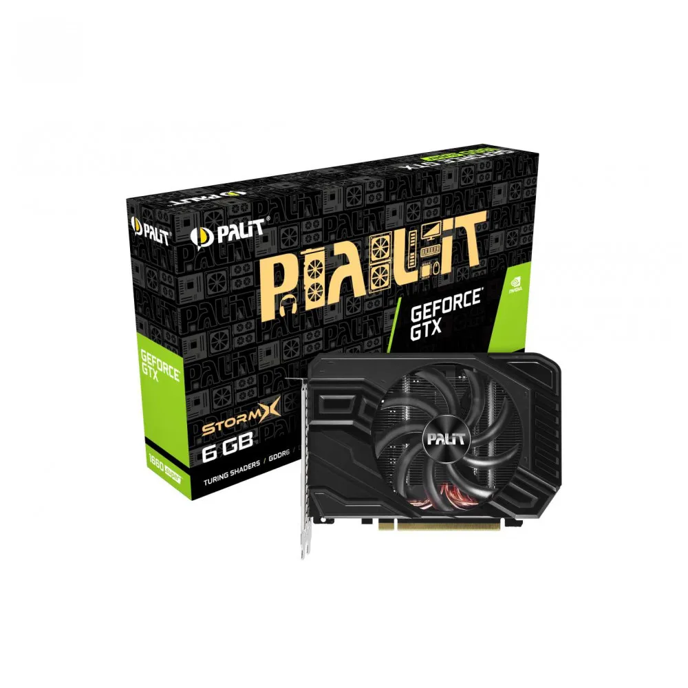 Видеокарта PALIT GTX1660SUPER STORMX 6G GDDR6 192bit DVI HDMI DP NE6166S018J9-161F
