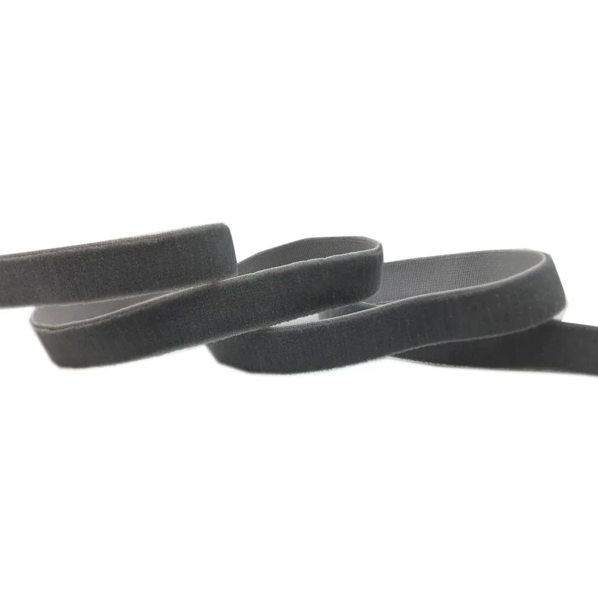50 Yard 3/8' 10mm Breite Mehrfarbige Optionen Samt-Elastikband Velours-Gurtband Haarband Accessoire Weißer Spitzenstoff – Detail 2