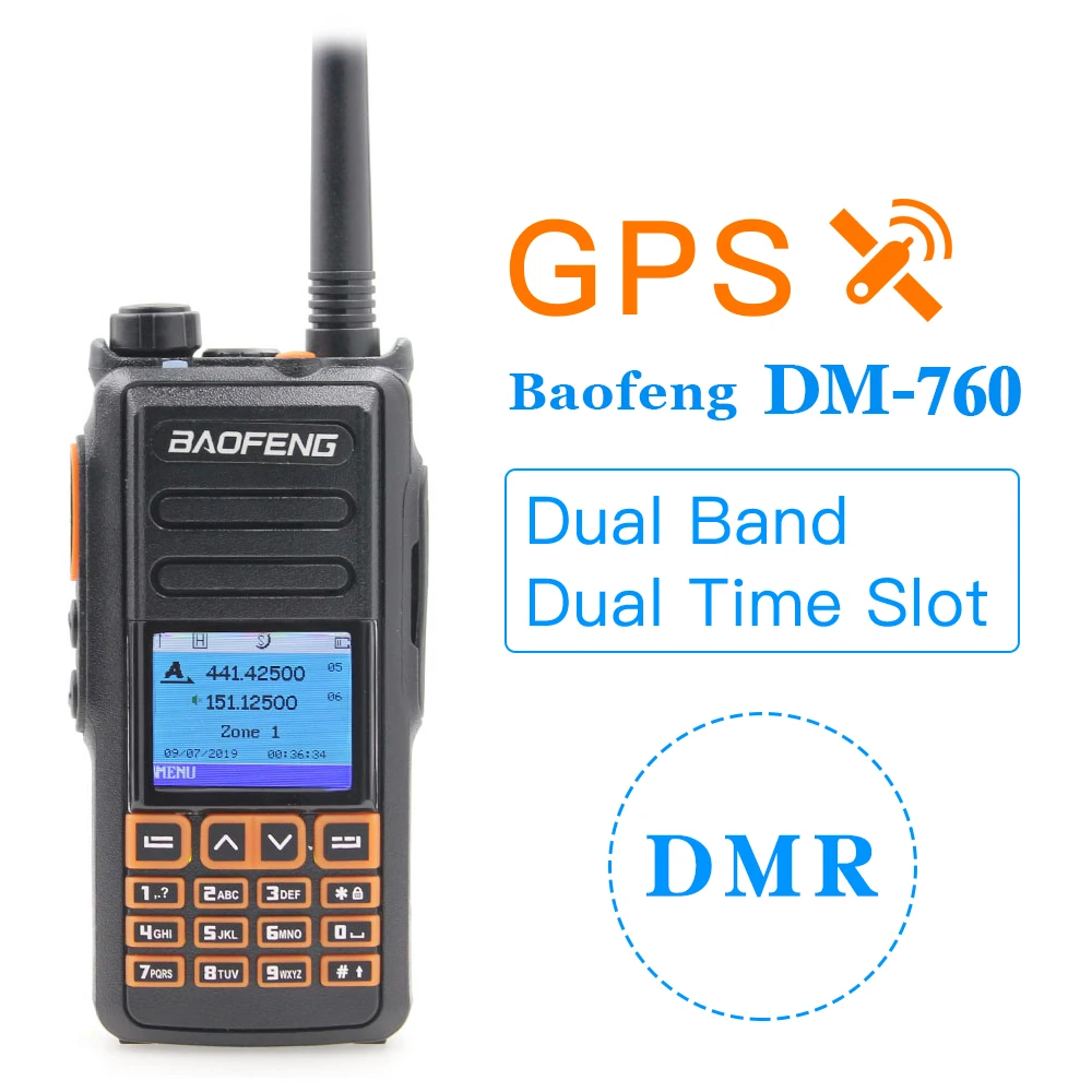 Baofeng DM-760 gps двухдиапазонный Tier1& 2 уровня Dual Time slot DMR аналоговая рация DMR радио Ham радио