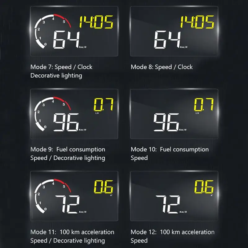 OBD2 HUD лобовое стекло проектор температура воды превышение скорости об/мин Напряжение сигнализации Head up дисплей для автомобиля
