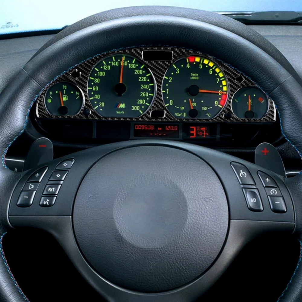 Уникальный чехол для BMW3 серии E46(1998-2005) из углеродного волокна для интерьера приборной панели декоративная наклейка