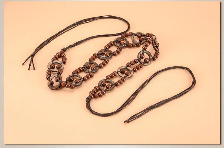 KASURE женский ремень в богемном стиле с косовой ракушкой и деревянными бусинами