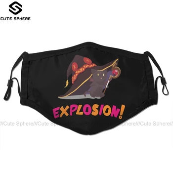 

Megumin Mouth Face Mask Konosuba Chomusuke Explosion Facial Mask Fashion Funny with 2 Filters for Adult