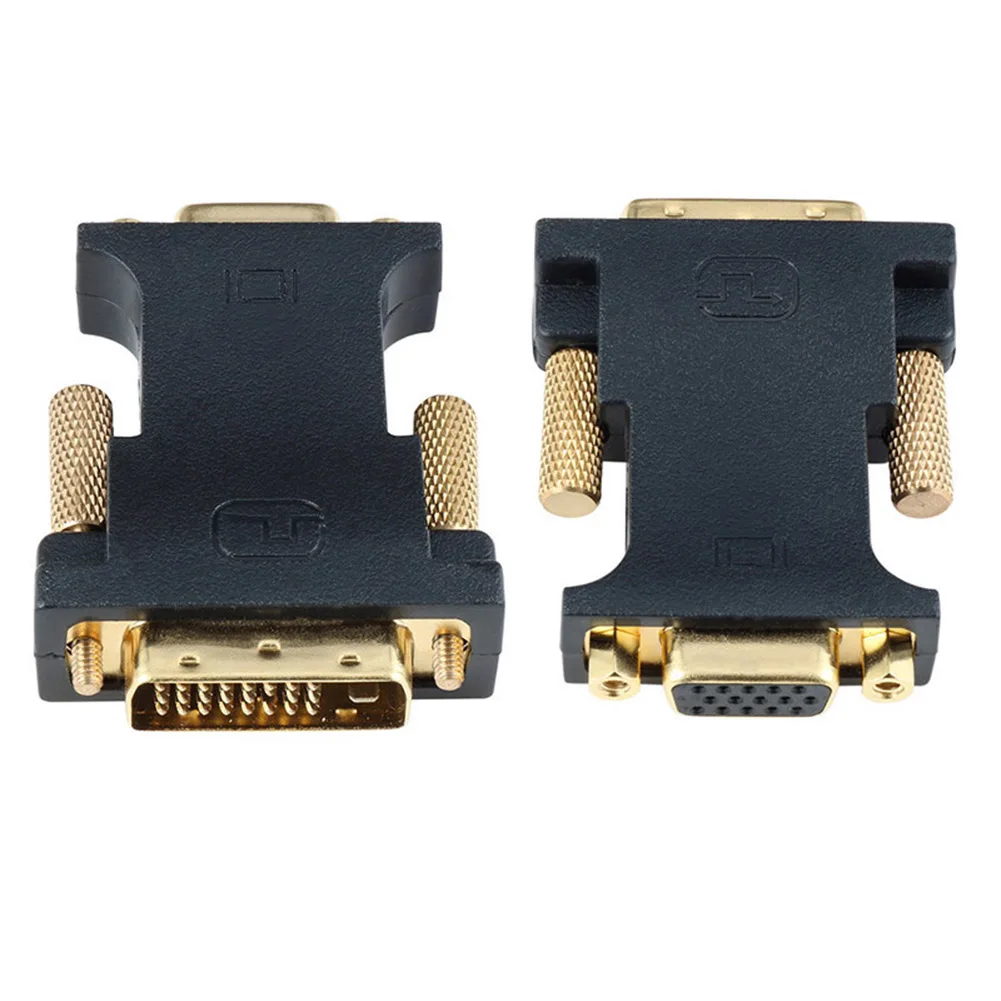 Недавно DVI-D 24+ 1 мужчина к VGA 15Pin HDTV Женский адаптер Разъем плоский кабель DC128