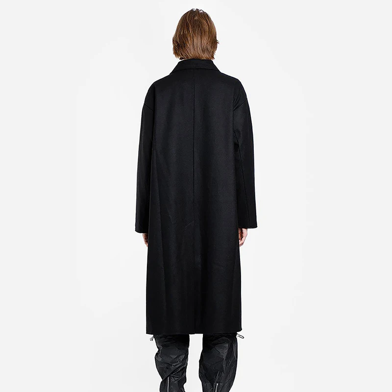 S~ 6XL! Настраиваемая новая мужская одежда модное шерстяное пальто средней длины костюм воротник пропускная способность Свободное пальто