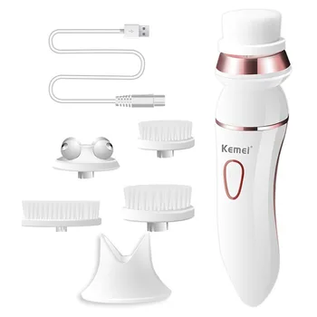 

5in1 set women wash facial Cleansing Brush face cleanser waterproof Body brush female electric face cleaning apparatus 100-240v