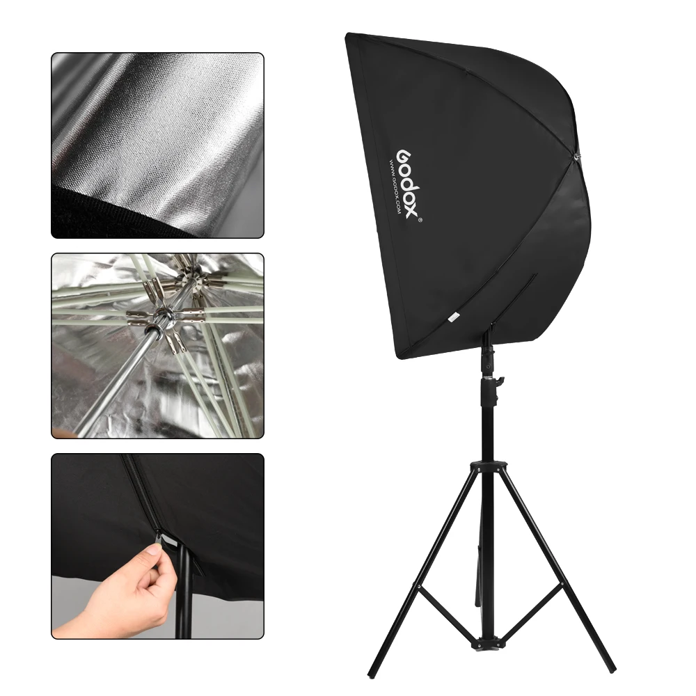 Godox портативный 60*90/50*70/60*60/60*80/70*70/90*90 см Зонт софтбокс для Фото Отражатель