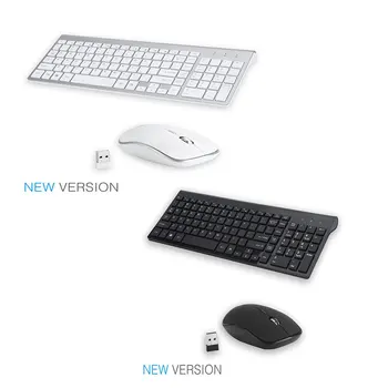 

Wireless Ultra-Thin Mute 2.4GHz Thin Full Size Wireless Keyboard Mouse Combo Set for Computer, Laptop, Desktop, Notebook