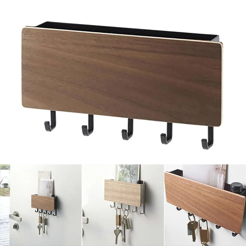 

Wall-hung Type Wooden Decorative Wall Shelf Sundries Storage Box Hanger Organizer Key Rack Wood Wall Shelf