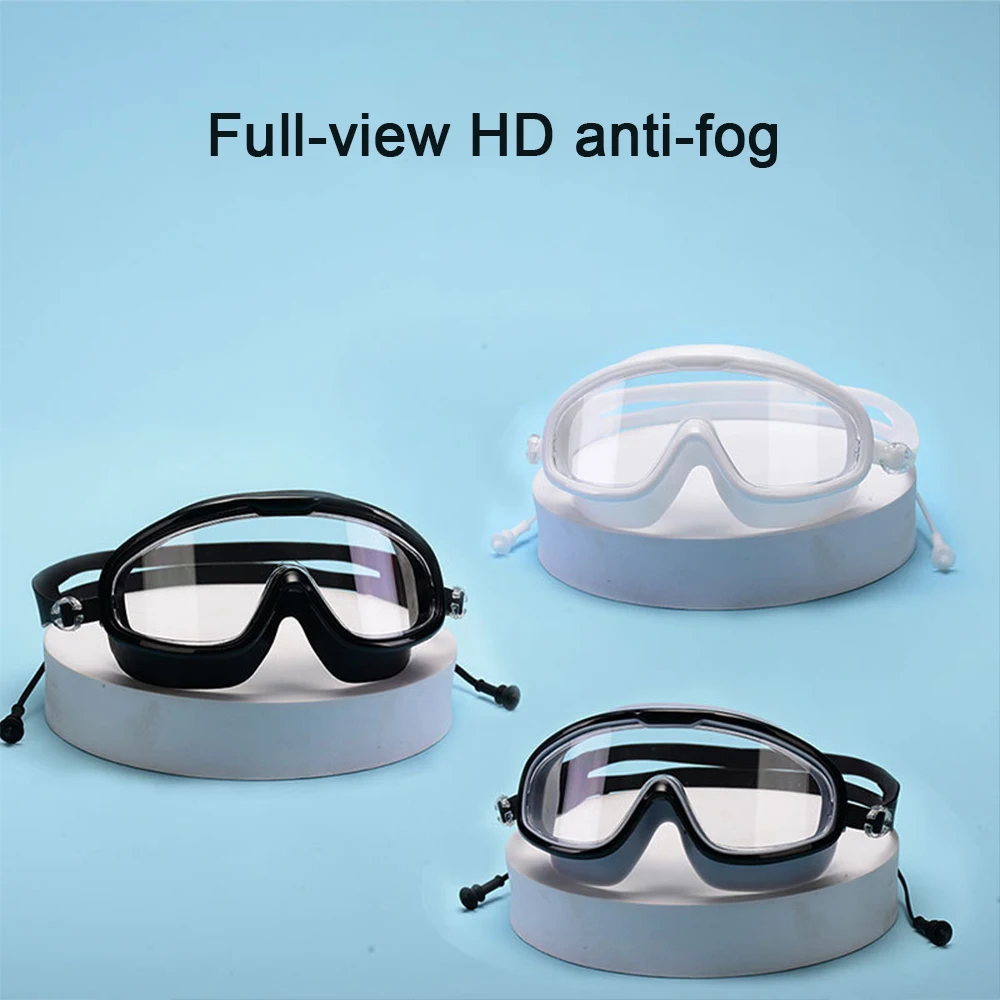 HD Professional Big Frame Swimming Glasses Goggles Waterproof And Anti-Fog Men Women Mask Equipment | Спорт и развлечения