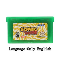 Sonic the Hedgehog 32 бит видеоигры картридж Консоли Карты волшебный английский язык США Версия для nintendo GBA - Цвет: Sonic the Hedgehog