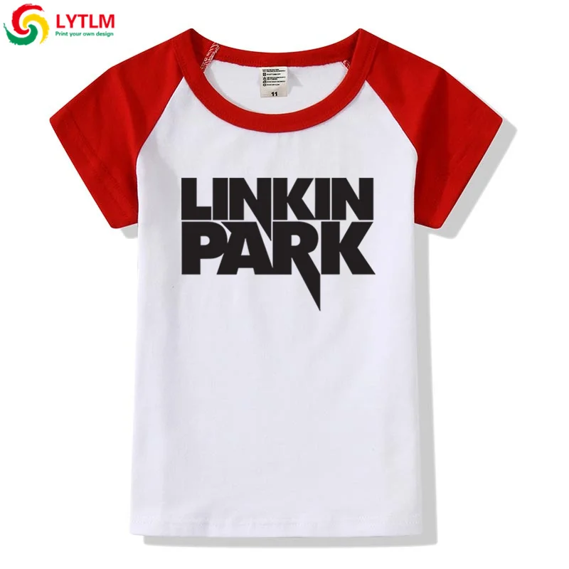 LYTLM Rock/Детские футболки для мальчиков, футболка Linkin Park, Детские топы для девочек, футболки для маленьких мальчиков в Корейском стиле, футболка для малышей с тяжелым металлом - Цвет: DXCJ LYCRA Red