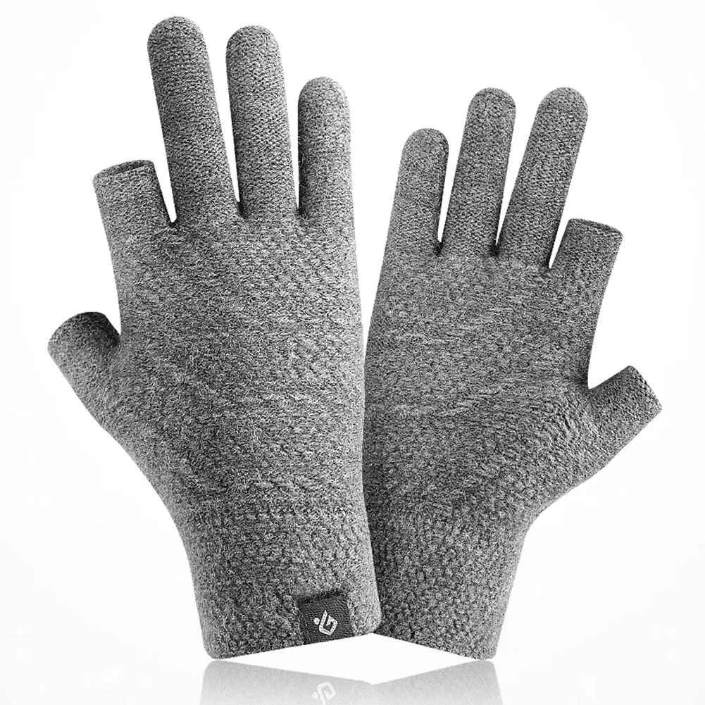 Winter Warmer Soft Plush Wool Knitted Touch Screen Gloves Mittens For Women Men