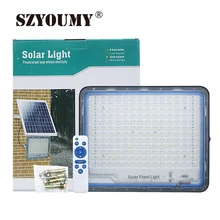 SZYOUMY супер яркий 100W 180W 220W 300W 360W солнечный прожектор светильник уличный садовый светильник s дистанционного светильник Управление
