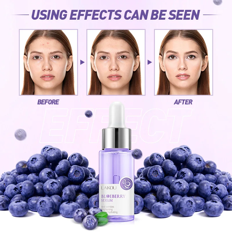 LAIKOU Blueberry Anti Wrinkles Facial Serum Brighten Skin Tone Hydrating Repair Damaged Skin Whitening Remove Spots Skin Care 3 LAIKOU Blueberry Anti Wrinkles Facial Serum Brighten Skin Tone Hydrating Repair Damaged Skin Whitening Remove Spots Skin Care - Image 3
