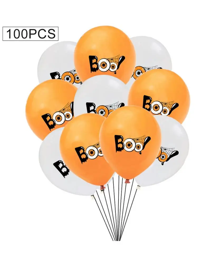 

100Pcs Balloons 12 Inch Thick Latex Balloons Set Party Venue Layout Props Halloween Decorations Balloons