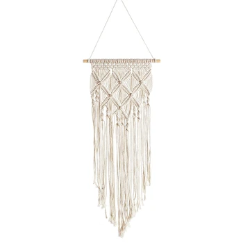 

Bohemian Woven Tapestry Dream Catcher Pendant Leaf Ornament Wall Hanging Home Decor with LED