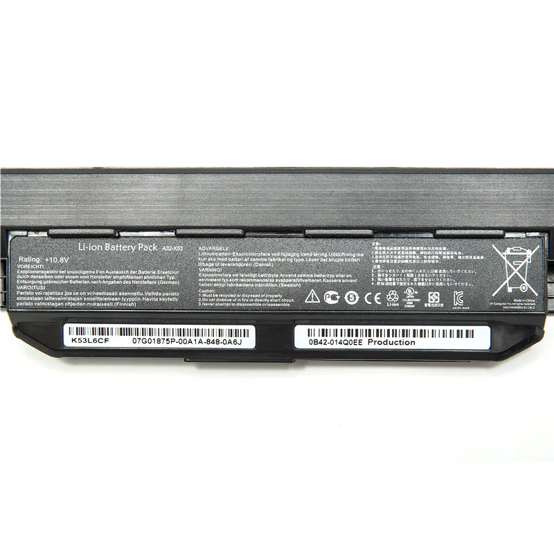 THW A32-k53 Аккумулятор для ноутбука ASUS A42-K53 A43 A53 K43 K53 K53S X43 X43B X43BY X43E батареи