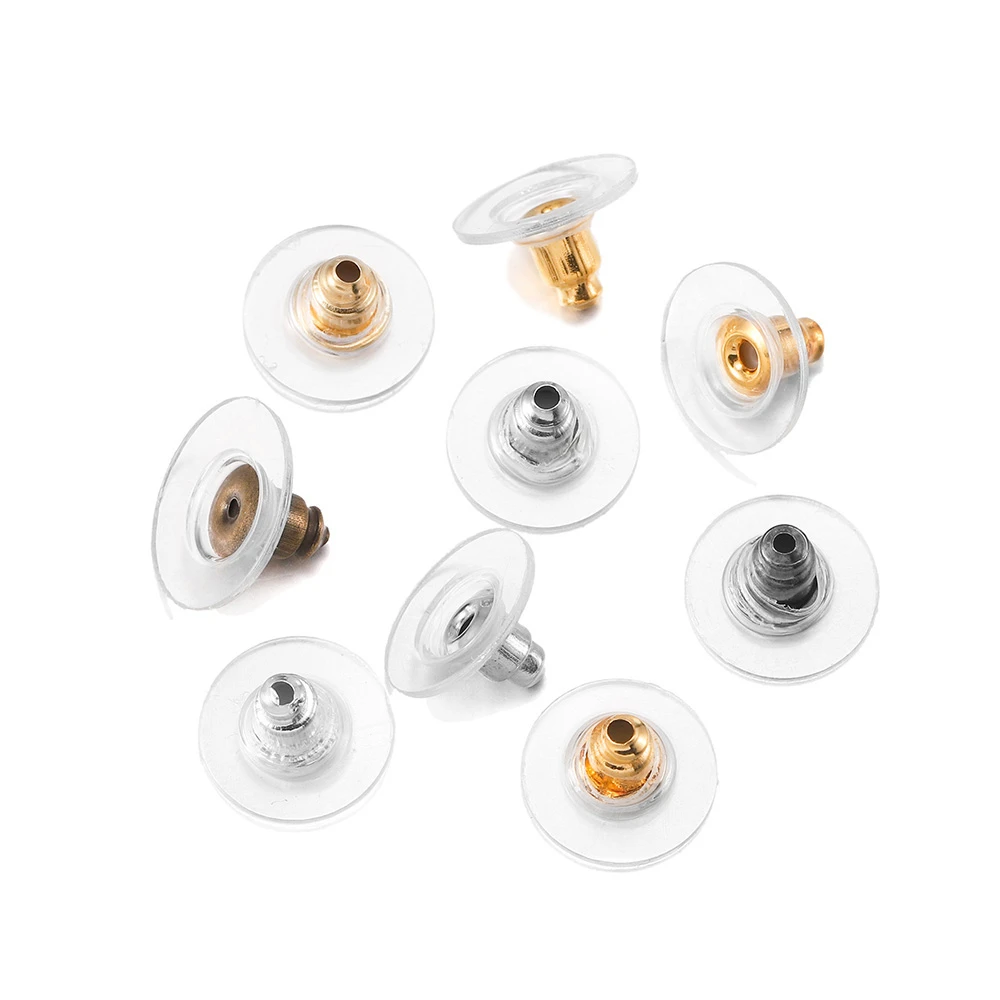 1 Set Plastic Earring Ear Nuts Earrings Backs Stoppers For Jewelry Making Clear 