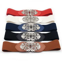 1PCS 6cm Wide Lady Cummerbund Corset Belt Stretch Dress Waist Belt Vintage Wide Elastic Belt Fashion Decorative Waistbands