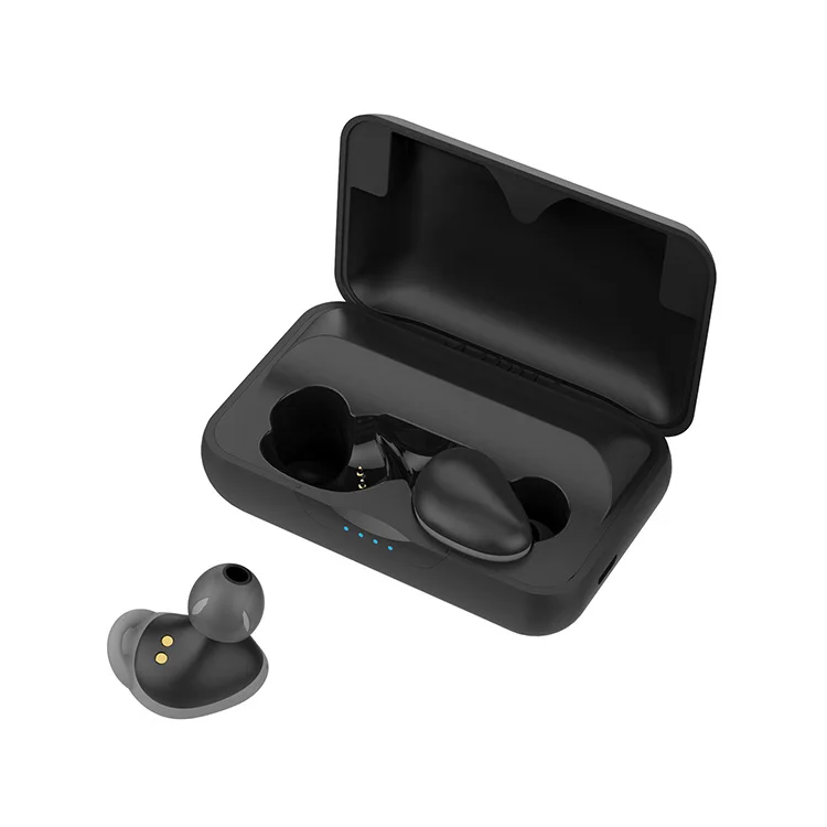 JHUR TWS настоящие беспроводные стерео наушники-вкладыши 5,0, Bluetooth наушники, водонепроницаемые мини Спортивные Беспроводные наушники APTX с зарядным устройством - Цвет: Черный