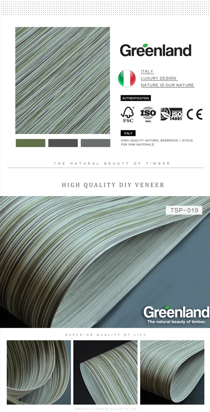 New Design Special Brown Stripe Engineered Wood Veneers size 250x58CM Boat Decking Guitar
