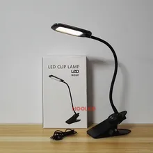 Профессиональный держатель для глаз, светодиодный светильник для книг, настольная лампа, 1 Вт, гибкий светодиодный светильник для чтения, лампа для чтения, включение/выключение, настольная лампа для спальни