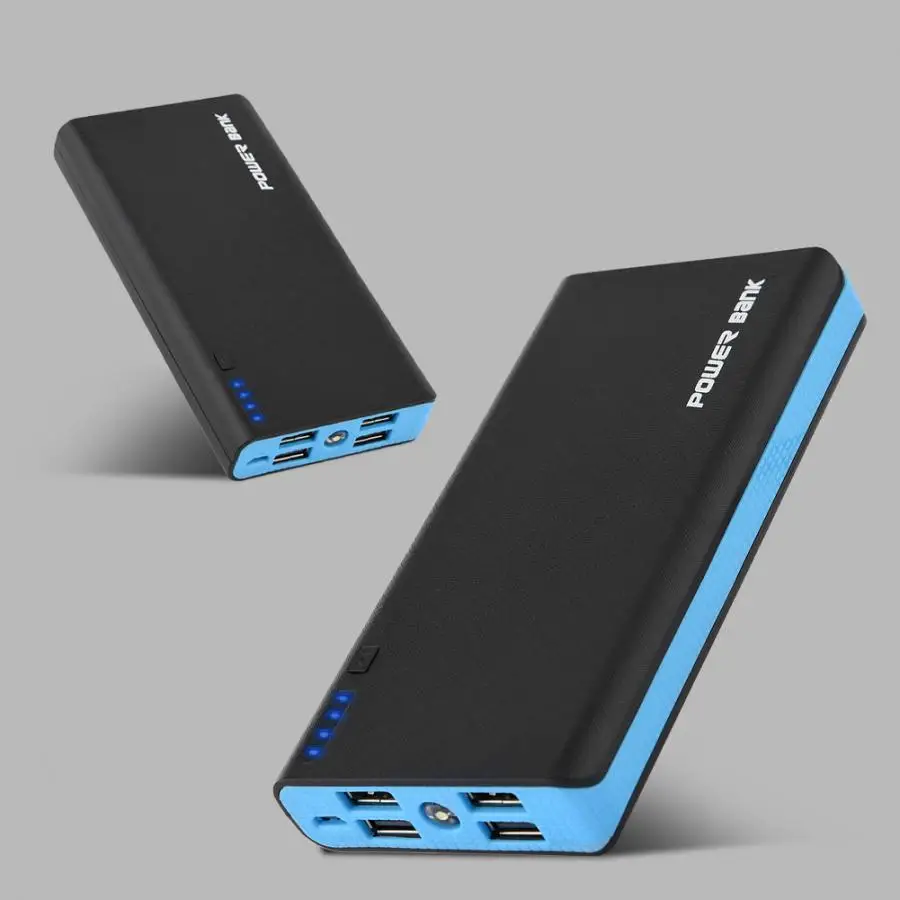 Без батареи) DIY блок питания комплект 4 USB выход для 6x18650 Батарея Блок питания держатель для мобильного телефона планшетный ПК с светодиодный