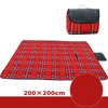 Красный Уличный походный коврик 200*200 см, водонепроницаемый складываемый коврик для пикника, клетчатое пляжное одеяло, детское ползунковое одеяло, многопользовательский туристический коврик - Цвет: Красный