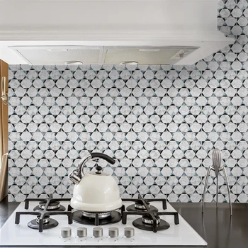 

Funlife® Hexagon Metallic Grey Marble Wall Sticker Waterproof Removable Tile Sticker for Bathroom Kitchen Backsplash Floor Wall