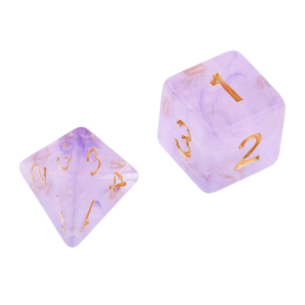 14 шт. D4 D6 D8 игральные кости-многогранники семьи для D \ u0026 D TRPG Кубок игры