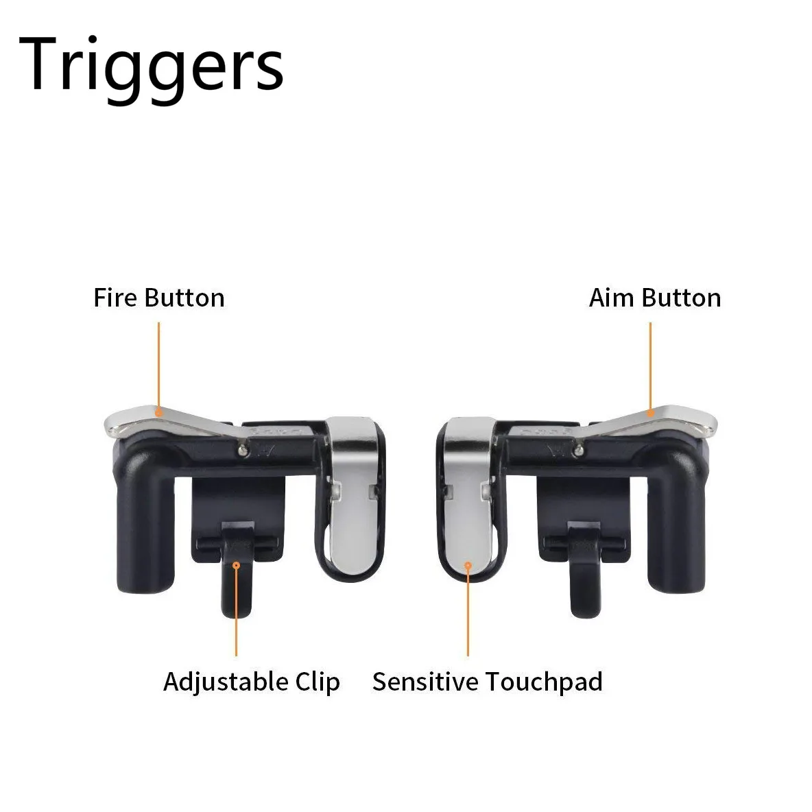 PUBG COD мобильный триггер игровой контроллер Shooter Fire Aim L1R1 Кнопка джойстик ручка геймпад для вызова Duty IPhone Android - Цвет: Triggers