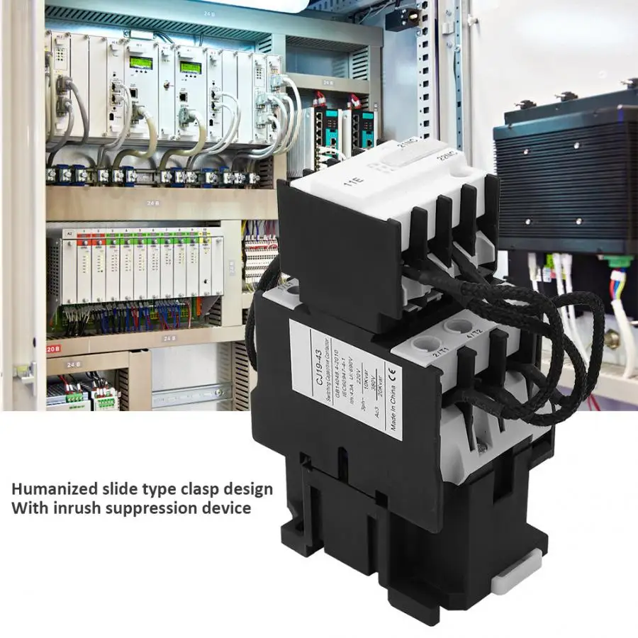 AC 220V контактор CJ19-43/11 переключатель над контактором 43A 1NO 1NC контактор конденсатора