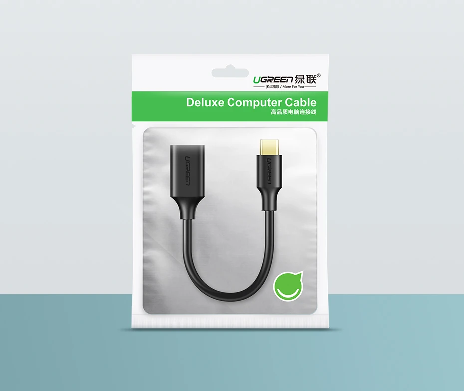 Ugreen USB C к USB адаптер Тип C OTG USB кабель C штекер USB 3,0 A женский кабель адаптер для MacBook Pro samsung S9 USB-C OTG