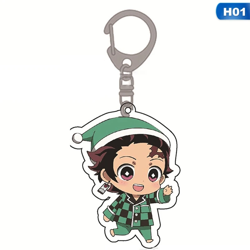 KEY5025H01 Аниме демон убийца: Kimetsu no Yaiba акриловый брелок для ключей Косплей Аниме Подарки - Цвет: KEY5025H01