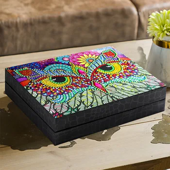 

Gift Earrings Rings PU Leather Home Jewelry Box Necklace Bracelet Storage Organizer Travel Portable DIY 5D Diamond Painting
