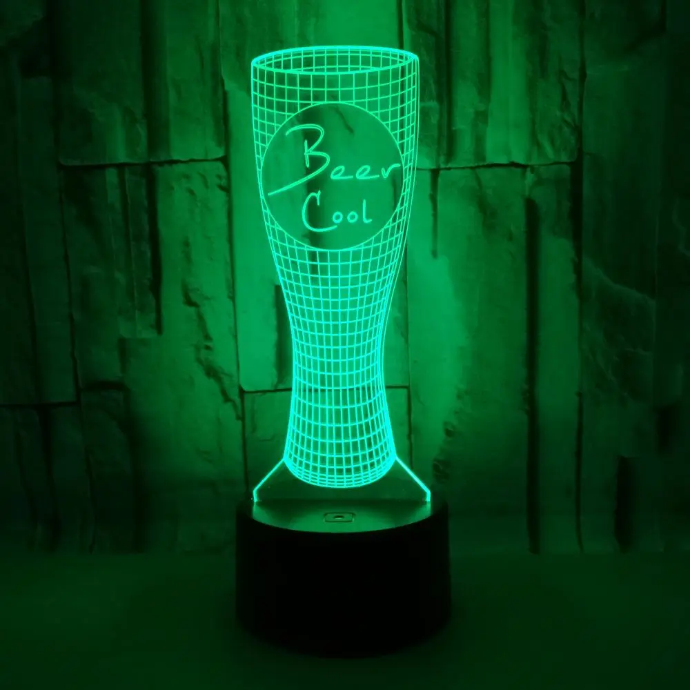

Electricity Supplier Supply of Goods New Style Beer Steins Colorful 3D Lamp Desktop Decoration 3D Lamp Touch Remote Control 3D N