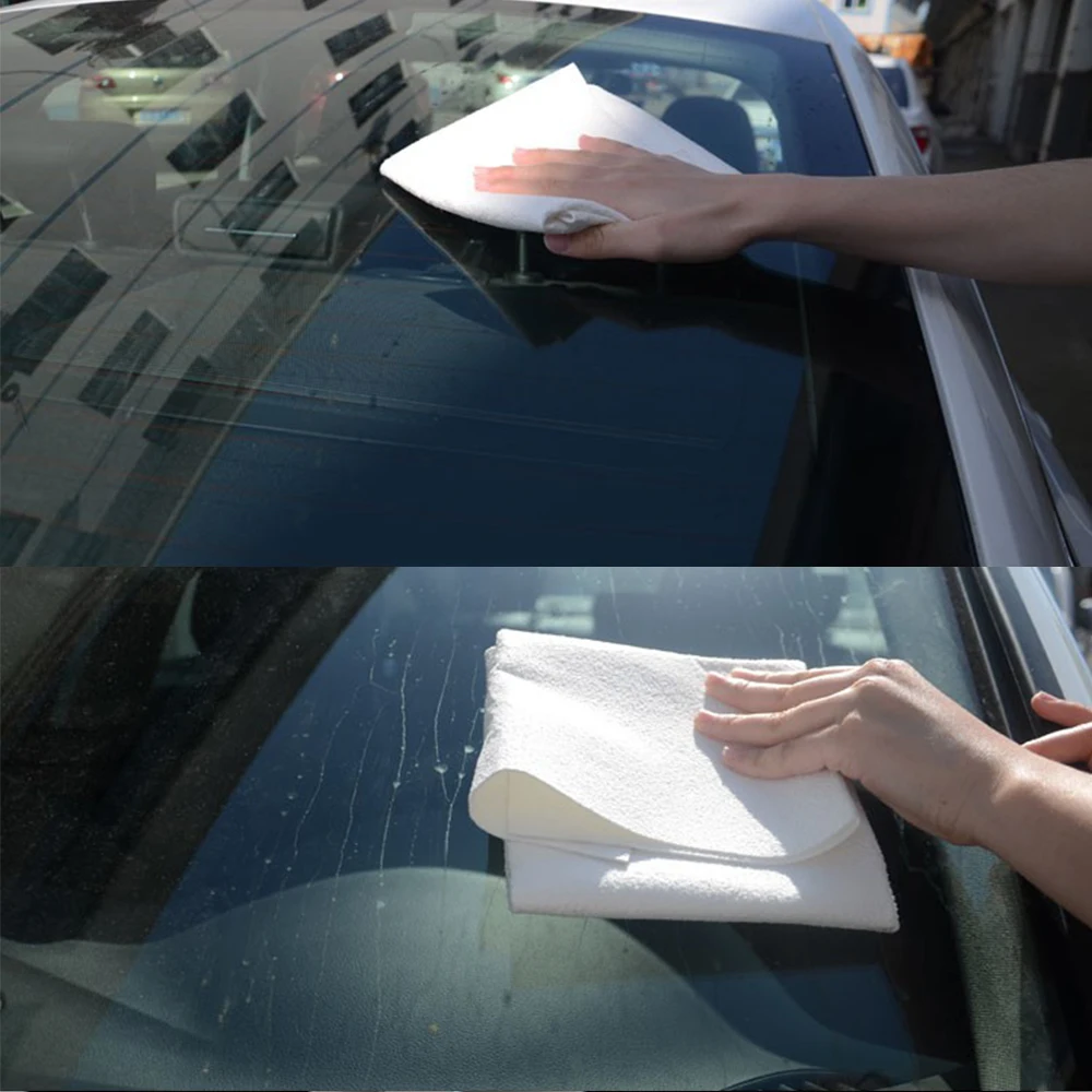 Hviero Car Styling Drying Car Washing Motorcycle Cleaning Natural Genuine Leather Chamois Shammy Sponge Cloth Sheepskin Absorbent Towel