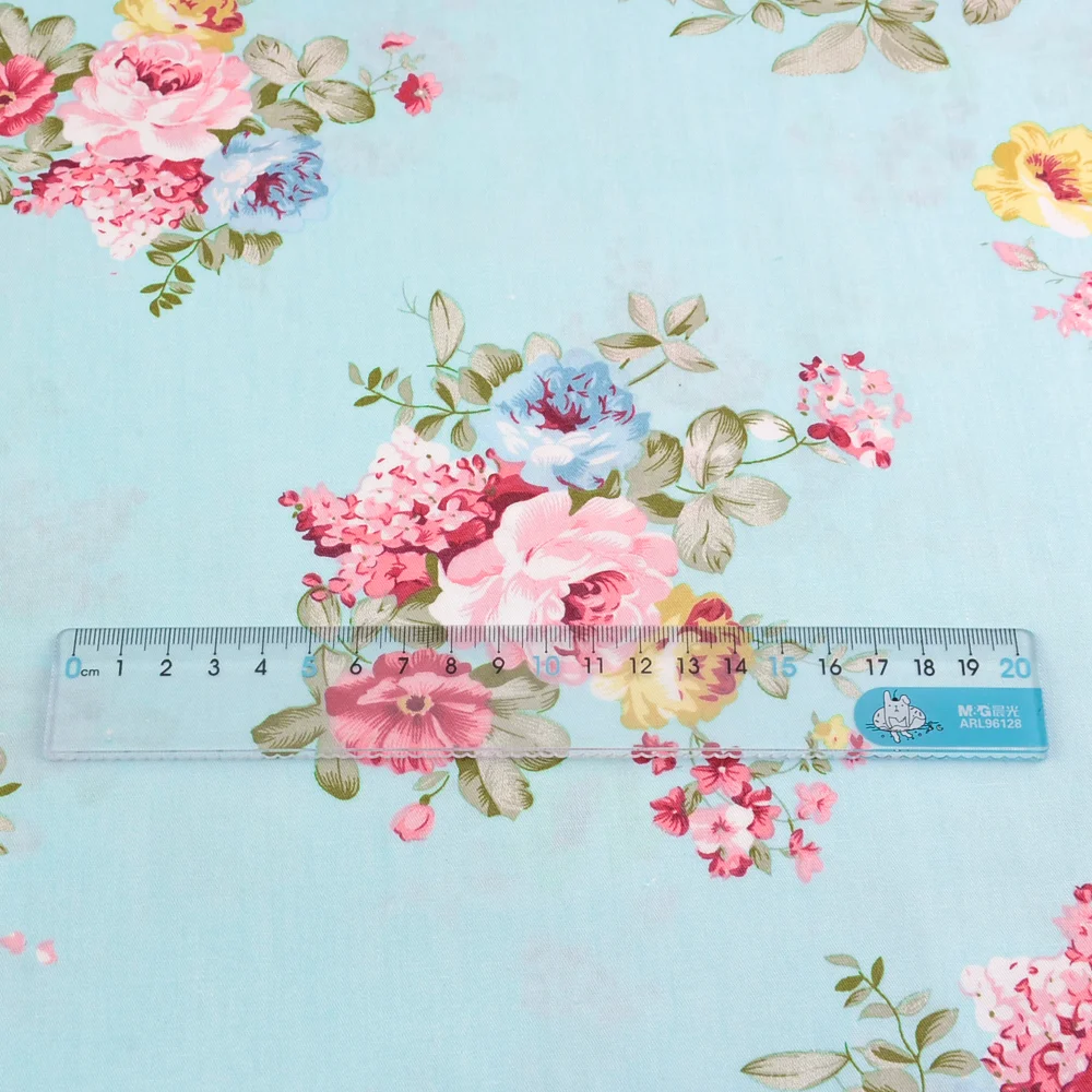 Rose Floral Baumwolle Stoff Patchwork Quilten Nähen Tuch Handwerk Bettwäsche Dekoration Teramila Stoffe Tissue Kleidung Zu Hause – Detail 25