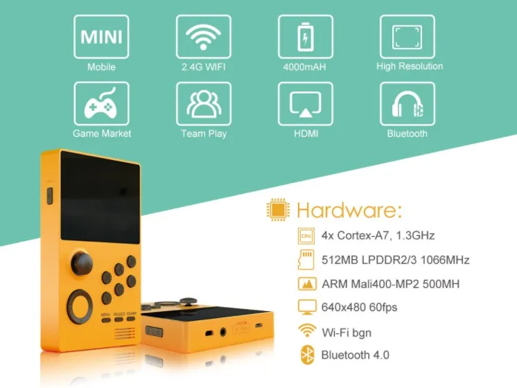 Портативная игровая консоль HANHIBR Pandora Android supretro IPS экран встроенные n64 игры 30 3D игр